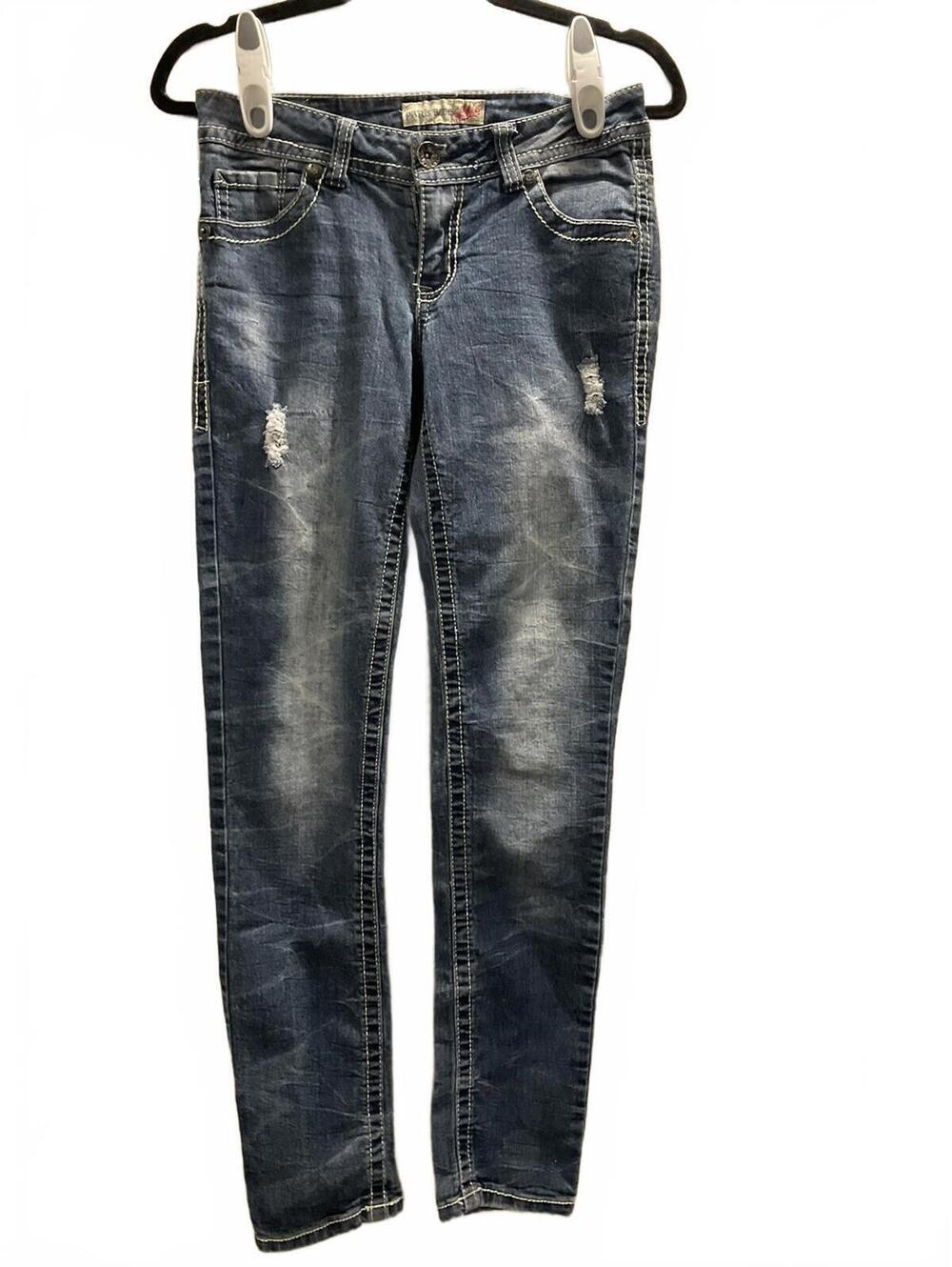 Paris Blues Womens Distressed Jeans Size 5 See Pics For Measurements And Details